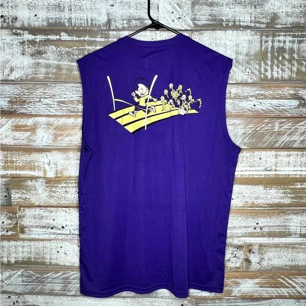 A4.com men's sleeveless, athletic purple T-shirt L - Picture 2 of 2